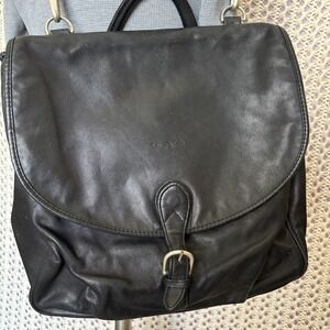 Kenneth Cole Reaction Leather Messenger Bags Flap-Over Closure‎ SZ 15X12 Black
